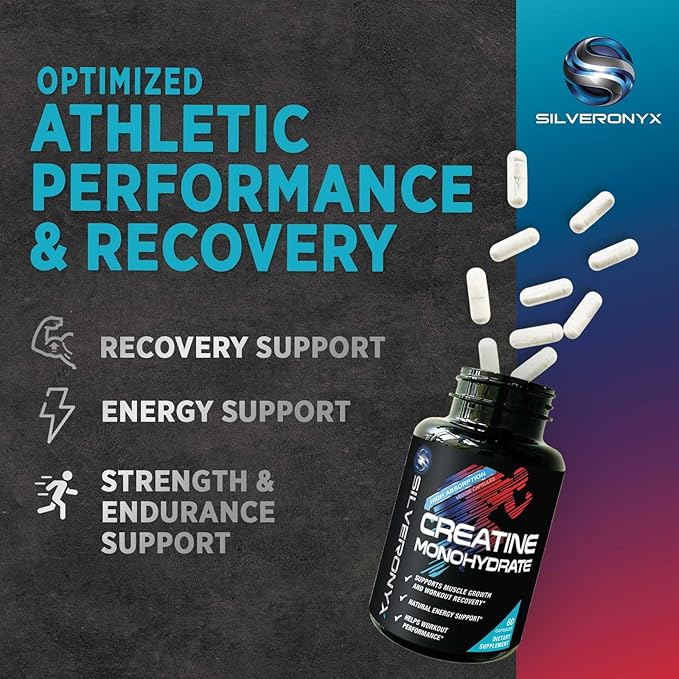 Creatine Monohydrate 3000mg Per Serving - 3X Strength Micronized Creatine Powder - Supports Lean Muscle, Strength, Energy, & Endurance - All Natural Supplement, Non-GMO, Bottled in USA - 60 Capsules