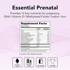 Theralogix TheraNatal One Prenatal Vitamin - 90-Day Supply - Prenatal Multivitamin with DHA, Vitamin D3, Methylated Folate, Iron & More to Support a Healthy Pregnancy* - NSF Certified - 90 Softgels