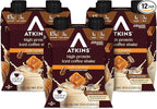Atkins Café Caramel Iced Coffee Flavored Protein Shake, High Protein Shake, Low Glycemic, Low Carb and Low Sugar, Keto Friendly, Gluten Free, 12 Count