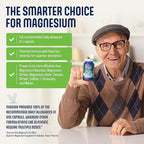 MAGNOX® 520 | Magnesium Supplement 520mg of High Absorption Magnesium for Men & Women with Dead Sea Minerals | 3X More Absorption | Patented Formula | Fast Sleep & Muscle Pain Relief (60 Vegan Caps)