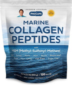 ANDREW LESSMAN Marine Collagen Peptides Powder and MSM 120 Servings - Supports Radiant Smooth Soft Skin, Comfortable Joints. Pure. Super Soluble No Fishy Flavor No Additives Non-GMO