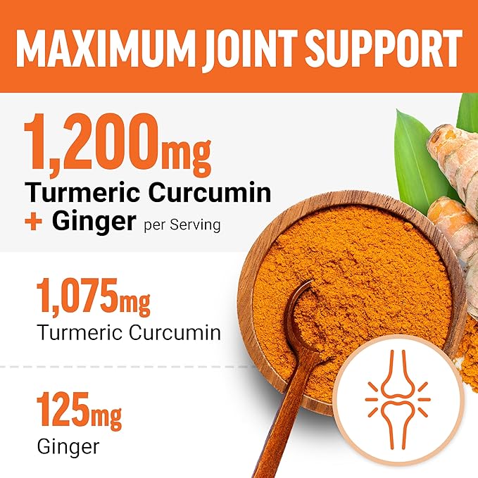 Force Factor Better Turmeric Maximum Joint Support, 1075mg Curcumin with Ginger to Support Mobility, Flexibility & Comfort, More Convenient Than Turmeric Gummies, Fruit Punch, 120 Soft Chews, 2-Pack