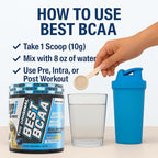 BPI Sports Best BCAA Powder - Muscle Recovery Support - Branched Chain Amino Acids | Building Blocks of Protein and Muscle - Post Workout Recovery – Hydration - Blueberry Lemonade, 30 Servings