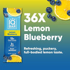 IQBAR Clean Plant Protein Bars - Lemon Blueberry - 36 Count - Keto, Vegan, High Fiber, Gluten and Dairy Free, Low Sugar Snack - Brain and Body Nutrients for Focus, Energy, Meal Replacement