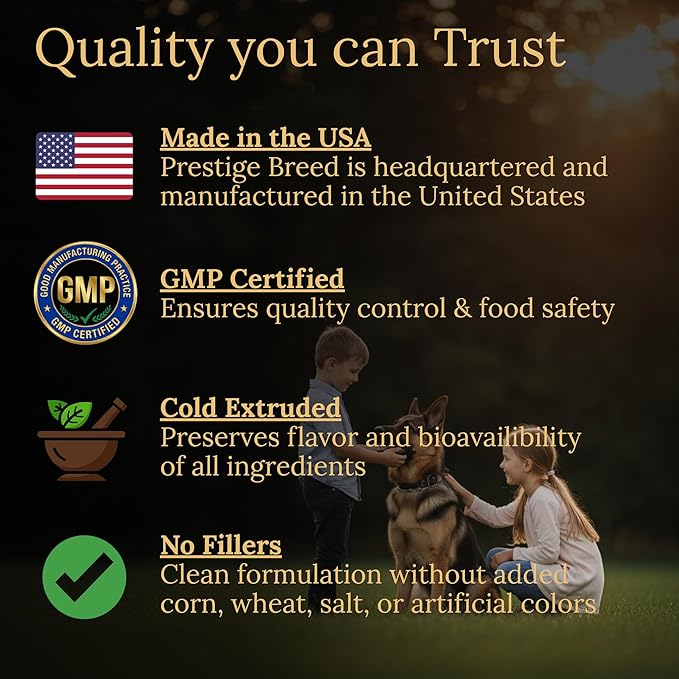 Multivitamins, Balanced Nutrition for Your German Shepherd, 90 Count, Made in the USA with Real Bacon
