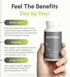 NMN Supplement 500mg - High Purity Nicotinamide Mononucleotide - NAD+ Booster for Anti-Aging, Cellular Energy & Longevity - 60 Veggie Capsules