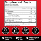 Force Factor Horny Goat Weed Gummies for Men, Natural Male Drive & Vitality Supplement with Ingredients for Superior Absorption, Delicious Passion Berry Flavor, Black, 90 Count