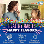 Dippin' Dots - Melatonin Gummies for Kids & Adults (30 Day Supply) Strawberry Sunset Creme Flavor | 2.5mg Per Kids Melatonin Supplement for Faster & Longer Sleep | Gummies for Children (60 Count)
