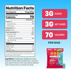 Shameless Snacks - Healthy Low Calorie Snacks, Low Carb Keto Gummies (Gluten Free Candy) - 6 Pack Sour Blue Raspberry