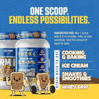 Axe & Sledge Farm Fed 100% Whey Protein Isolate | 25g Protein | Low Carb, Low Sugar, Gluten Free | Protein Powder for Men and Women | Keto | Made in The USA | 28 Servings, Brown Sugar Cinnamon