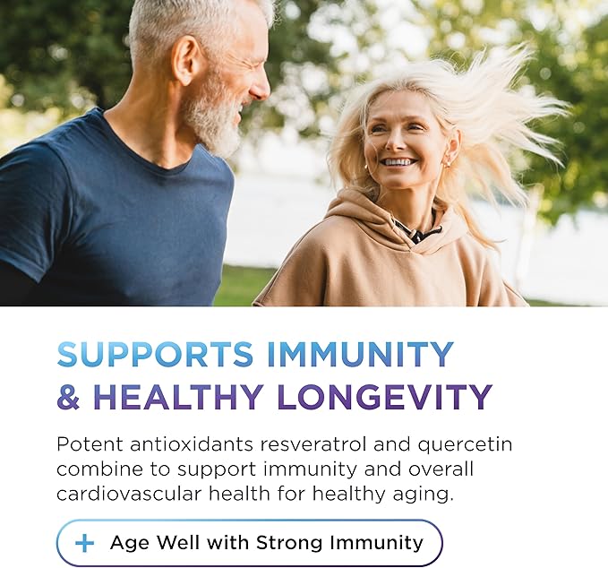 DR. EMIL NUTRITION Resveratrol Supplement - Healthy Aging Supplement with 500mg Resveratrol and 100mg Quercetin - Supports Normal Cellular & Cognitive Health, 60 Capsules