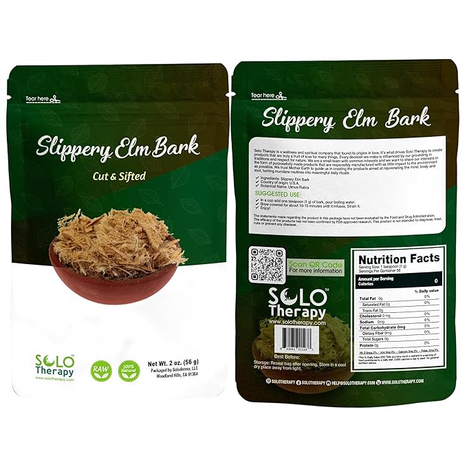 Slippery Elm Bark Tea Cut and Sifted - 56 grams - Resealable Bag - Ulmus Rubra 56 grams - Premium Quality (Slippery Elm Bark)