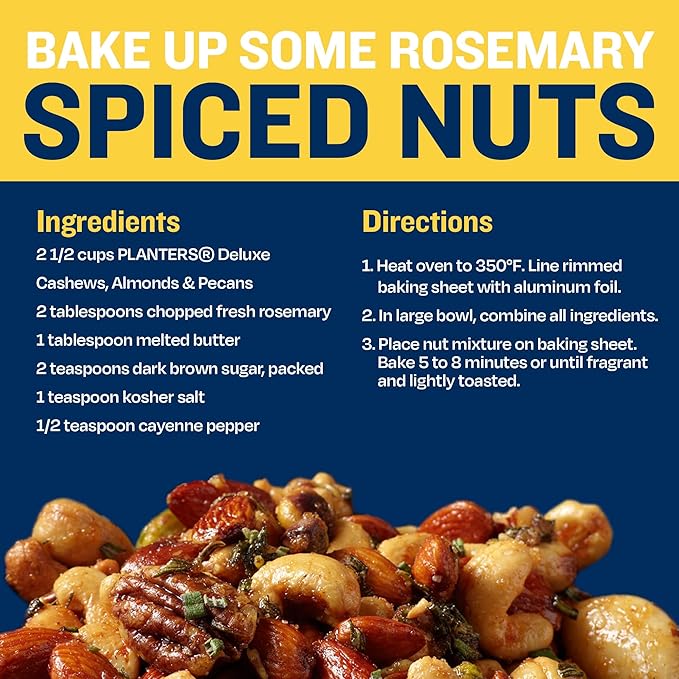 PLANTERS Select Cashews, Almonds & Pecans, 15.25 oz Resealable Container - Salted Nuts - Kosher