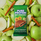 Pure Protein Apple Cinnamon Soft Baked Protein Bars – 12g Protein, 7g Fiber, Whole Grain Breakfast Bars, High Fiber, Individually Wrapped Protein Snacks for On-the-Go – 10 Count