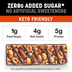 KIND ZERO Added Sugar Bars, Peanut Butter Dark Chocolate, Keto Friendly Snacks, Gluten Free, 5g Protein, 5 Count (Pack of 2)