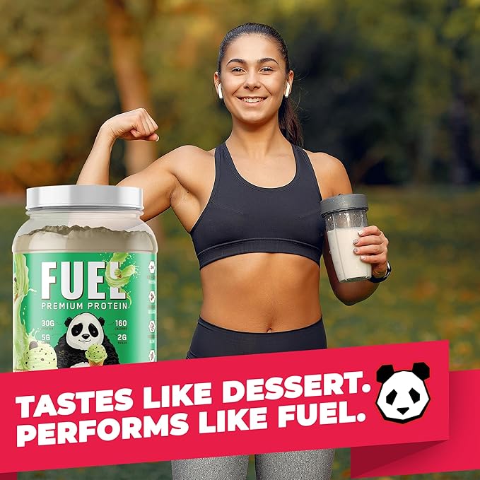 Underground Bio Labs Panda Fuel Premium Protein Whey,Hydrolyzed Collagen,Casein,Probiotics, Enzymes, Keto Friendly,Time Release, 25 Servings (2.5 Pound, Mint Chocolate Ice Cream)
