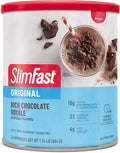 SlimFast Original Meal Replacement Powder, Rich Chocolate Royale, Weight Loss Shake Mix, 10g of Protein, 34 Servings (Packaging May Vary)