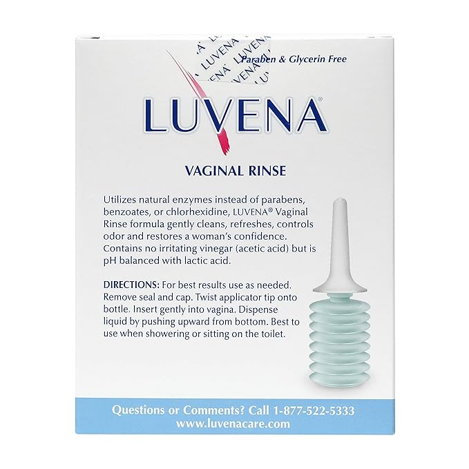 LUVENA Daily Personal Feminine Rinse, Ultra Gentle Intimate Wash, Vaginal Health Support, Hygiene Cleanser, Reduces Odor, Supports Freshness, pH Balanced, Lactic Acid & Natural Enzymes, 3 oz (2 pack)