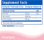 CalmCo Ovarigen Myo-Inositol & D-Chiro Inositol Supplement for Women – 40:1 Inositol Powder with Folic Acid, Fertility Supplements for PCOS, Hormone Balance and Ovarian Support (60 Servings)