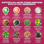 Cortisol Manager Supplement and Balance Mood with Ashwagandha & L-Tyrosine, 120 Capsules, Helps Maintain Healthy Energy Levels and Stress Relief, Fatigue Reducer Pills