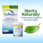 TruBiotics Probiotics for Digestive & Immune Health, Supports Regularity & Helps Relieve Abdominal Discomfort, Gas & Bloating, 2 Clinically Studied Probiotic Strains, Plus Prebiotics, 30 Capsules