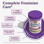 Vitalitown Probiotics for Women, 140 Billion CFU 20 Strains, Akkermansia Probiotic with Iron, Vitamin C B6 & B12, Digestive Enzymes, Cranberry, D-Mannose, Vaginal Probiotics & Prebiotics, 60 Capsules