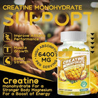 Creatine Monohydrate Gummies Complex for Men & Women -Advanced Formula W/L-Taurine + Vitamin B12, Sugar Free Chewable Supplement,180 Pineapple Gummies 2pack