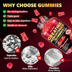 Creatine Monohydrate Gummies 6000mg for Men & Women, Sugar Free Creatine Gummy for Pre & Post Workout, High Absorption Supplement with BCAA, Support Boost Strength, Endurance & Muscle Recovery