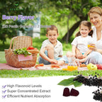 AFXMATE Sambucus Elderberry Gummies, Black Elderberry Gummy with Zinc and Vitamin C for Adults, Sugar Free Kids Multivitamin Gummies Immune Support* Supplement (2 Pack)