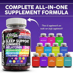 Clean Nutra Melatonin Gummies 10mg | Sleep Aid Valerian Root L-Theanine Vitamin B6 C Lemon Balm Magnesium Hibiscus Beta Carotene Saffron & Chamomile Rest Support Supplement Raspberry Flavor