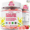 Nextdia Inositol Gummies Supplement with Evening Primrose Oil for Women - 40:1 Ratio Myo-Inositol 2000mg & D-Chiro Inositol 50mg with VIT D3 B12 & Zinc, Sugar-Free for Natural Balance, Vegan (120ct)