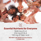 Barlean's Evening Primrose Oil Softgels with Gamma-Linolenic Acid (GLA) - Non-GMO, Gluten-Free - 60-Softgels