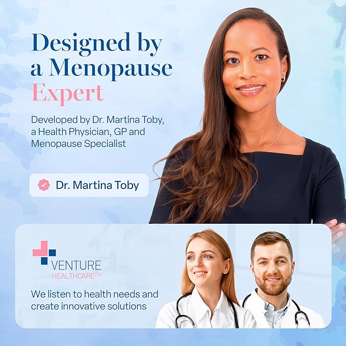 Esme Menopause Supplements Perimenopause Supplements 1 Month Supply - Daily Support for The Early Stage of Menopause – 60 Capsules - Includes Ashwagandha, Vitamins and Red Clover