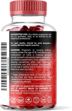 Magnesium Glycinate Gummies, 1000 mg - Magnesium Supplement to Support Relaxation, Heart Health - Chewable Calm Magnesio Gummies for Adults, Glicinato De Magnesio - Strawberry Flavor