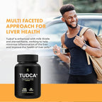 HUMANX TUDCA+ 1000mg Bile Salts Liver Support Supplement, Liver and Gallbladder Cleanse Supplement - Vegan, Non GMO - USA Made Easy to Swallow Capsules - Tauroursodeoxycholic Acid Supplements