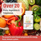 67,500 MG Polyphenols Supplement - Powerful Antioxidants & Polyphenol for Age Defense, Polyphenol Superfood, Quercetin, Resveratrol, Plant-Based & Energy, Immune Support, 180 Capsules