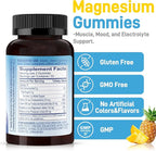 Biobor Potassium Magnesium Citrate Gummies, Magnesium Gummies Supplements with Vitamin D3, B6, Electrolyte Balance & Muscle, Stress Relaxation Support (60 Count (Pack of 1), Pineapple)