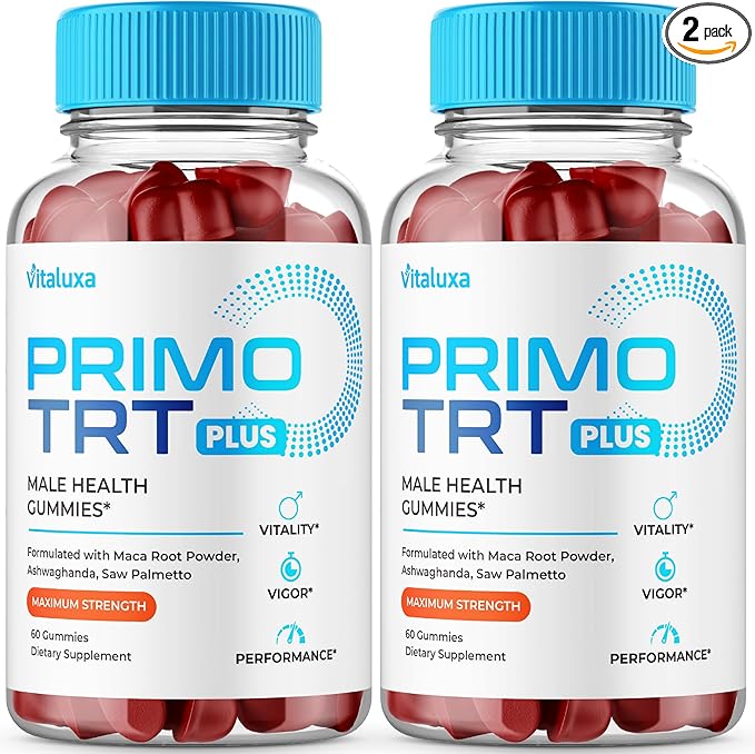 (2 Pack) Primo TRT Gummies, Primo TRT Advanced Performance Blend Supplement, PrimoTRT Try Prime Gomitas Maximum Strength for Males Support for Overall Health Wellness All Natural Ingredients (120 Ct)