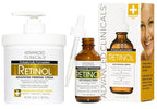 Advanced Clinicals Retinol Body Lotion + Retinol Serum 2PC Skincare Set For Women & Men Helps Diminish Appearance Of Crepey Skin | Face Serum & Body Cream Visibly Improves Look Of Wrinkles & Sagging