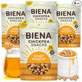 BIENA Chickpea Snacks - Crunchy Roasted Chickpeas - High Fiber Protein Snacks for Adults and Kids - 4-Pack, 5 Ounce Bags - Honey Roasted