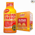 Vitamin Energy Immune+ Extra Strength Energy Shot Orange Burst 24 Pack, 260mg Natural Caffeine, B-Vitamins, Citicoline, Green Tea, Immunity & Focus Support, Zero Sugar, Gluten-Free 1.93 fl oz