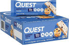 Quest Nutrition Blueberry Muffin Protein Bars, 20g Protein, 2g Sugar, 5g Net Carb, High Fiber, Gluten Free, Keto Friendly, 12 Count