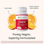 EZ Melts Coq10 - Antioxidant Supplement for Heart, Immune & Energy Support - No Artificial Flavors - Non-GMO & Vegan - Tangy Orange - 60 Dissolvable Tablets (60 Servings)