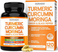 Turmeric Curcumin Supplement with Black Pepper, Ginger, Moringa (Made with 95% Curcuminoids) Third Party Tested, Non-GMO, Gluten Free - USA Made - (120 Capsules)