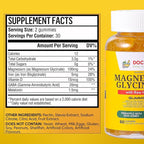 Magnesium Glycinate Gummies 100mg for Kids and Adults - Glicinato de Magnesio