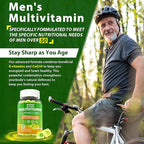 Multivitamin for Men 50 + Plus, Sugar Free Men Multivitamins Gummies w/Omega-3, Coq10, D3k2, Calcium, Magnesium, Zinc, Vitamins A, C & E, Mens Vitamins for 𝖧𝖾𝖱𝗍, Antioxidant, Brain, Bone, 60cts