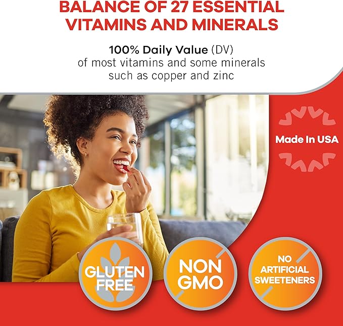 Geritol, Multivitamin Supplement, Contains B-Vitamins, Antioxidants, Vitamins C, E & D and Iron, 27 Essential Vitamins and Minerals, Gluten-Free, Non-GMO, No Artificial Sweeteners, 100 Tablets, 3 Pack