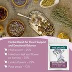 Organic Motherwort Herb (3oz.) - Leonurus cardiaca – Dried Loose Leaf Motherwort for Herbal Tea & Tincture - Heart & Emotional Balance Support