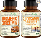 Turmeric Curcumin with Black Pepper Extract & Glucosamine Chondroitin MSM Joint Support Supplement