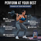 Vega Sport Vegan Protein Powder + Recovery - 30g Plant Based Protein per Serving, Chocolate, 19 Servings, 5g BCAAs, Probiotics, NSF Certified, for Shakes & Smoothies, 1.8lbs (Packaging May Vary)